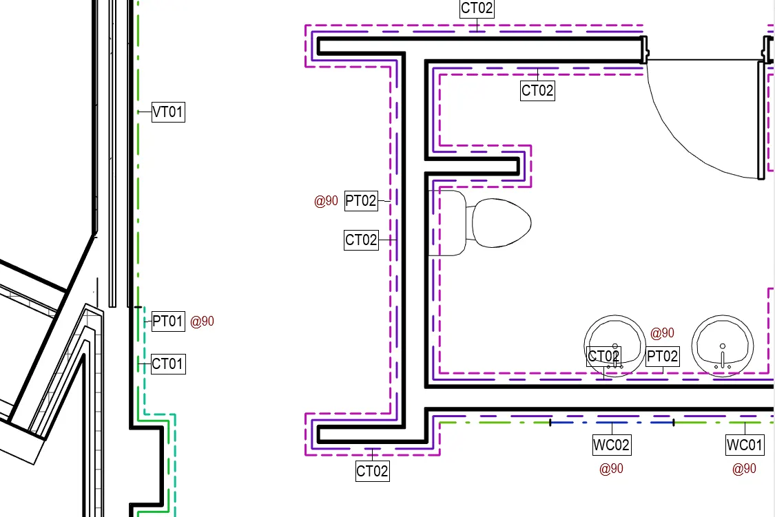 Generating 2D finish lines from room parameters